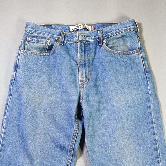 Levi's 516 jeans men's size W34 X L30 medium washed blue slim fit straight - Picture 2 of 12